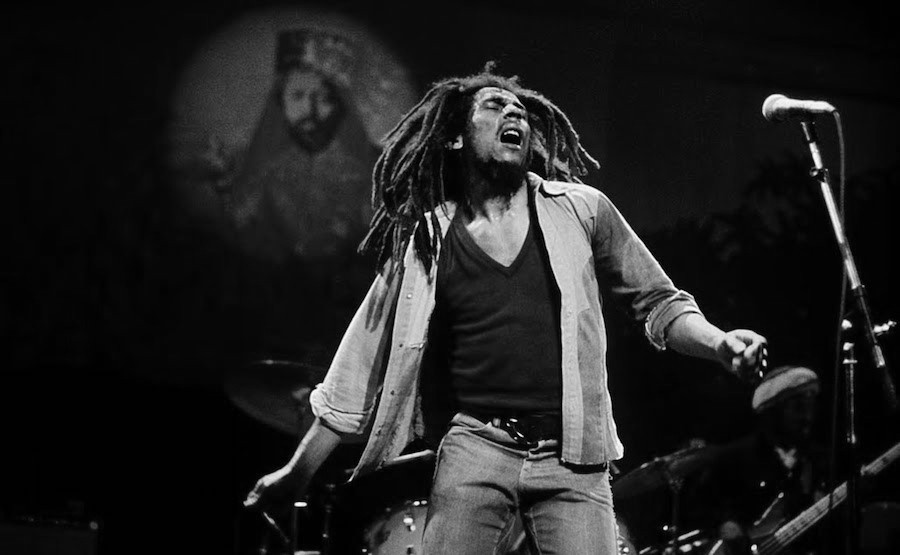 Bob Marley during a concert at Berkeley - 1977, he introduced the world to the music called Reggae