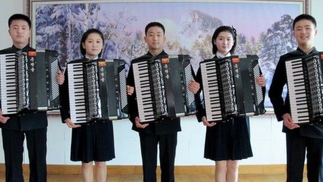 North Koreans like to play unusual instruments