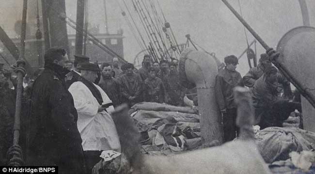 Priest Blesses the Victims from The Titanic (1912)